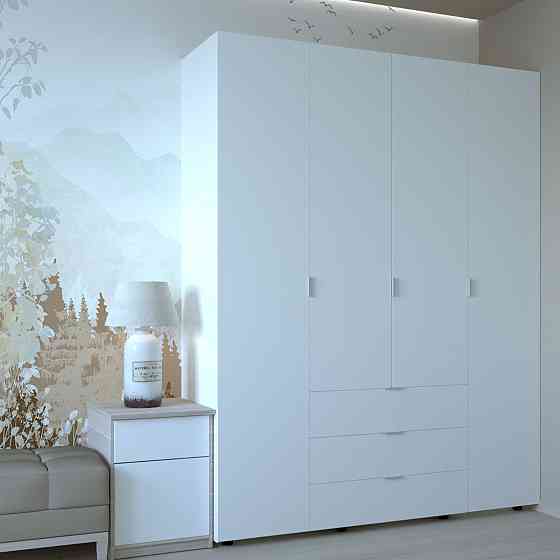 Шафа розпашна для одягу Doros Гелар 155х49,5х203,4 см Білий (DRS-011100) Львів