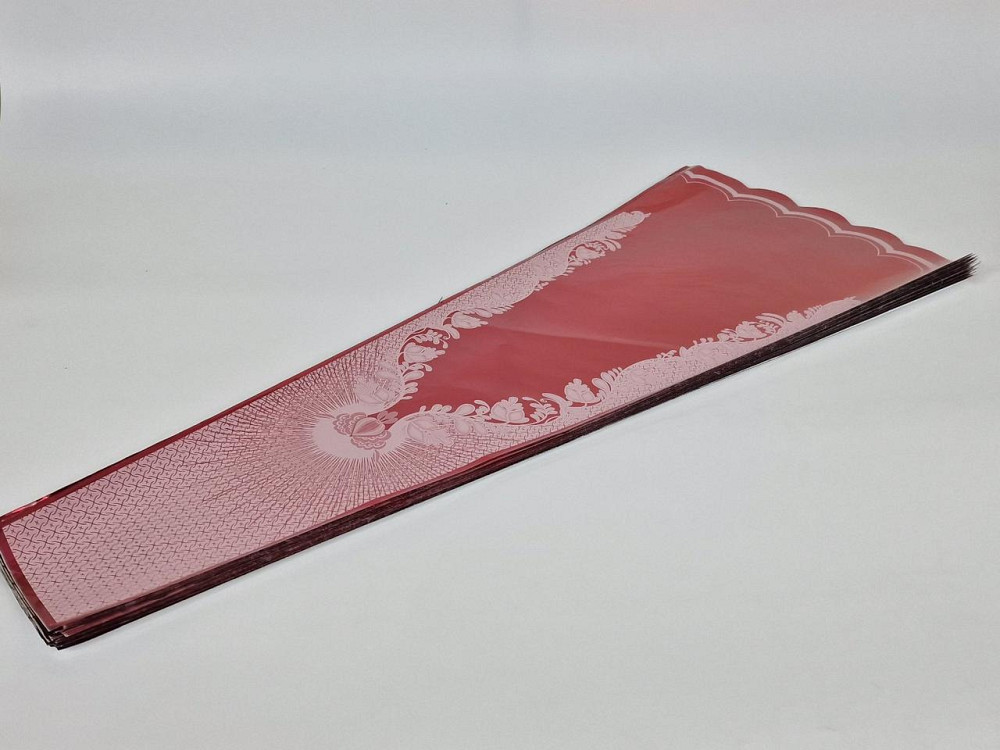 Конусне паковання під квіти h80/10низ/34верх метал червоний (100 шт.) візерунок143 (3) (100 шт.) Харків - фото 1