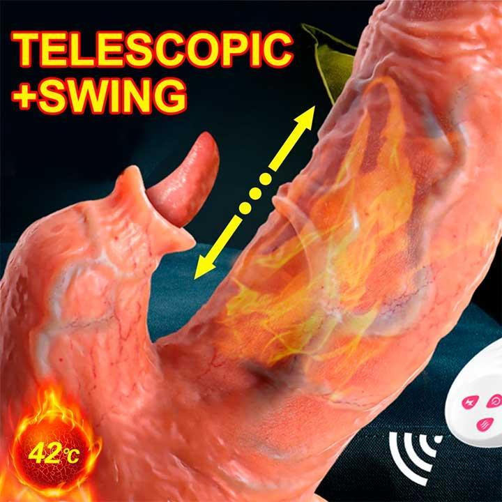 Реалістичний вібратор із поступальними рухами та підігрівом USB Вінниця - фото 3