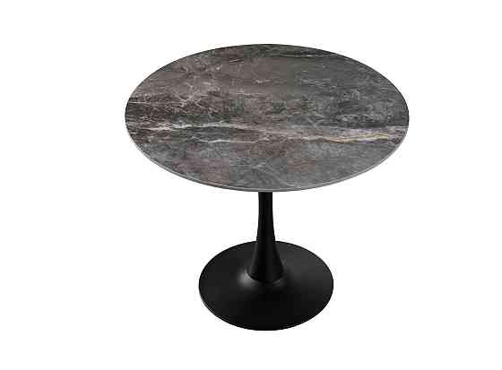 Стіл Опал (D=90), чорний/кераміка Армані грей Днепр