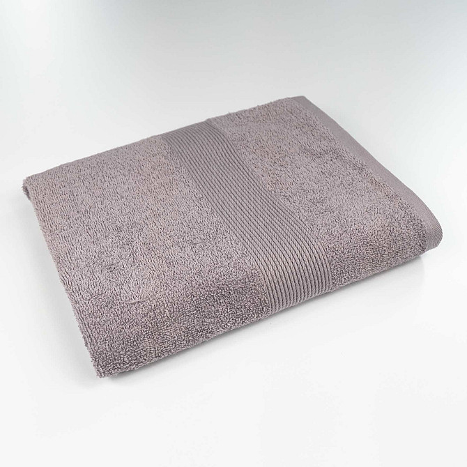 Комплект махровых полотенец с бордюром 2шт GM Textile 50х90см, 70х140см 400г/м2 (Кофейный) Сумы - изображение 7