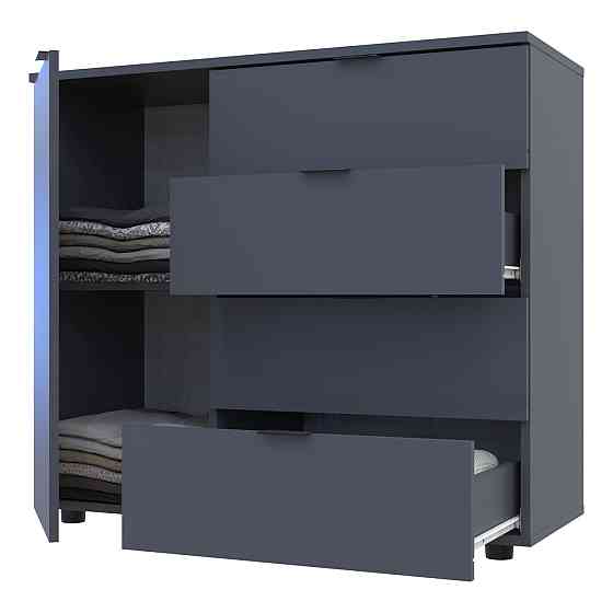 Комод в гостиную Doros Гелар GС1 100х40х81,2 см Графит (DRS-011288) Днепр