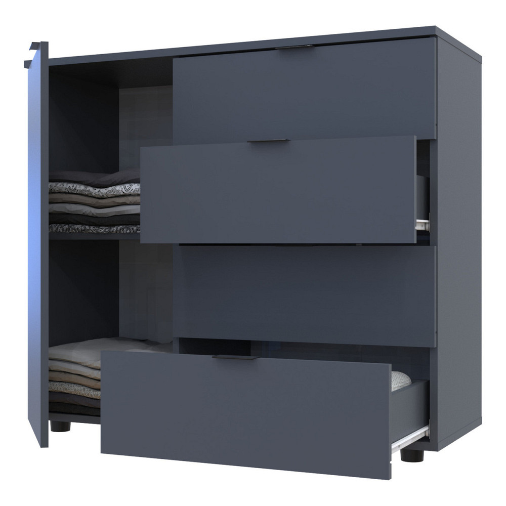 Комод в гостиную Doros Гелар GС1 100х40х81,2 см Графит (DRS-011288) Днепр - изображение 5