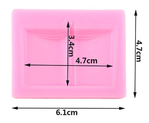 Молд силиконовый Книга 61 на 47 мм розовый Киев - изображение 2