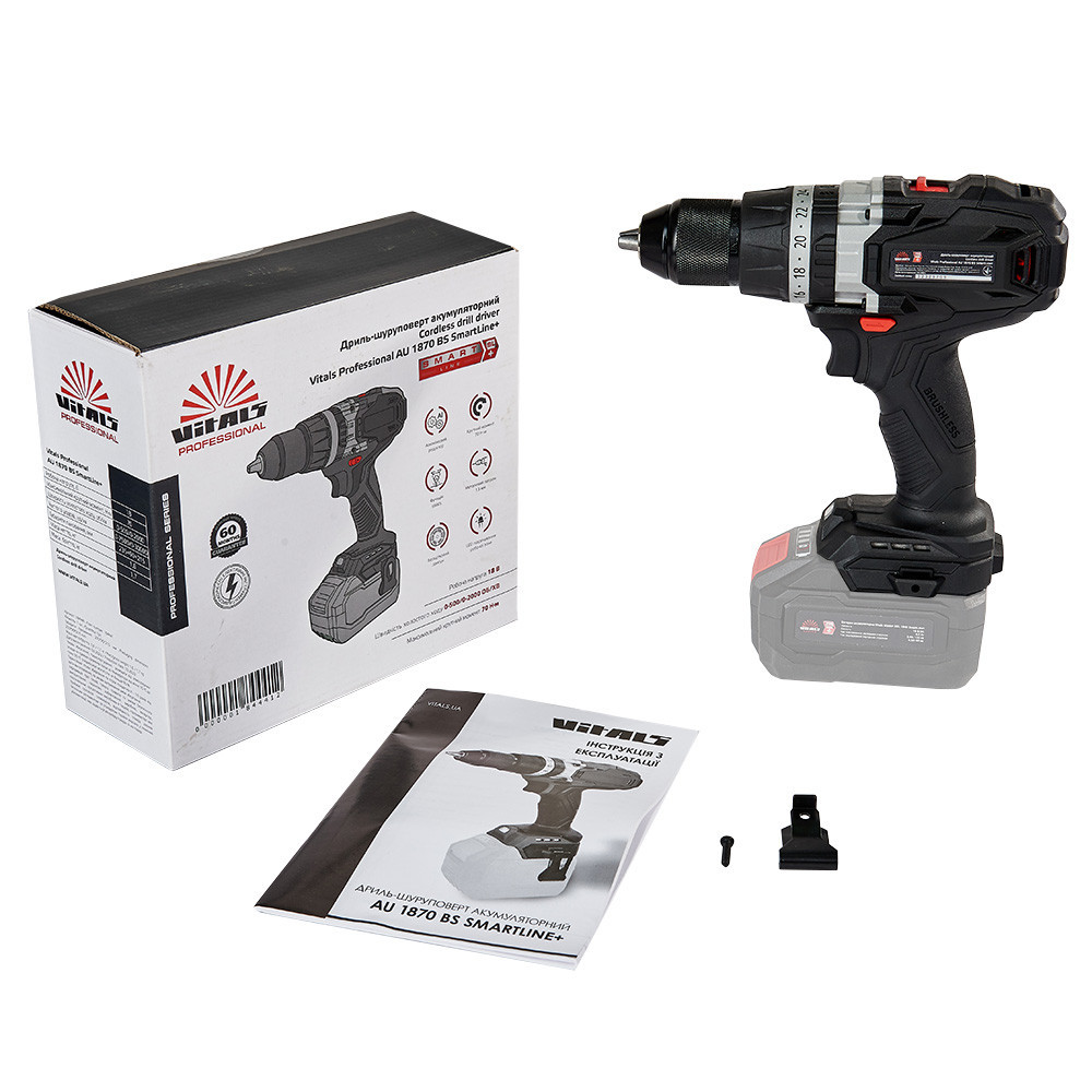 Дриль-шурупокрут акумуляторний Vitals Professional AU 1870 BS SmartLine+ Харків - фото 9
