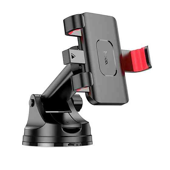 Тримач для мобільного HOCO H22 Dragon automatic clamping car holder(center console) Red Black (6942007605656) Київ