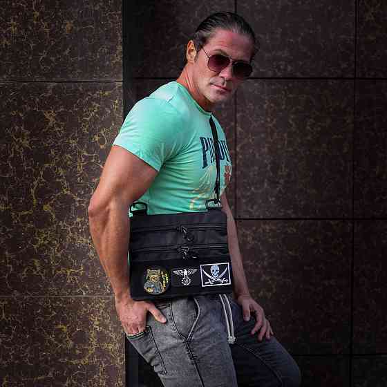 Мужская сумка-слинг тактическая плечевая, Сумка кобура наплечная, Сумка пояс плечо мужская тактическая QK-35 Львов