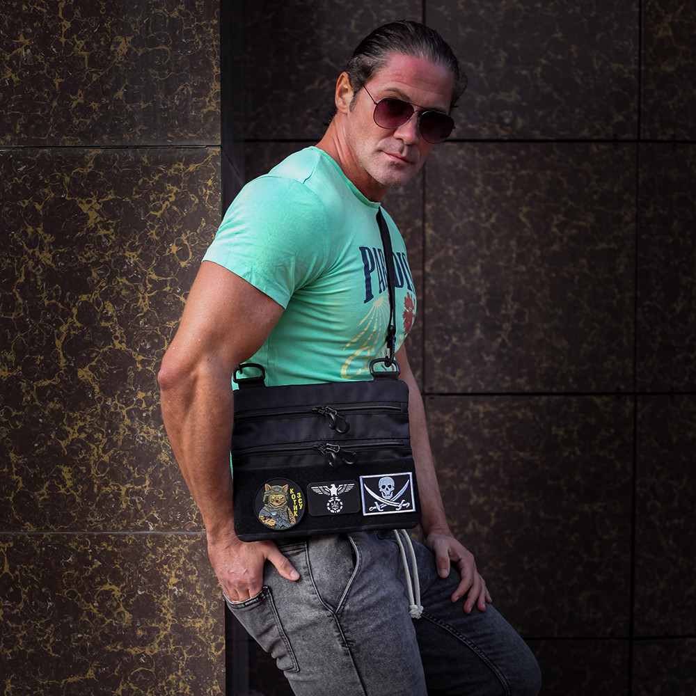 Сумка через плече військова, Чоловіча тактична сумка барсетка Чоловіча тактична з кордури QK-35 Львів - фото 6