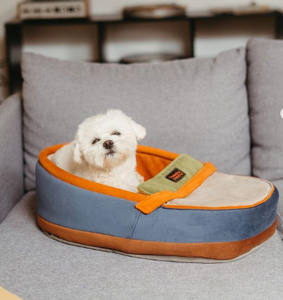 Лежак для собак і котів Happy Peppy (Хеппі Пеппі) Slipper Синій Запоріжжя