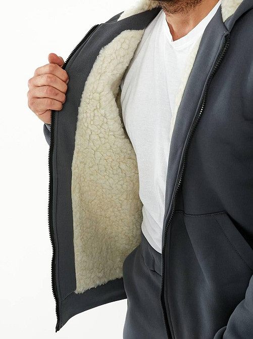 Спортивний костюм на хутрі чоловічий Сірий 56/58 Харків - фото 3