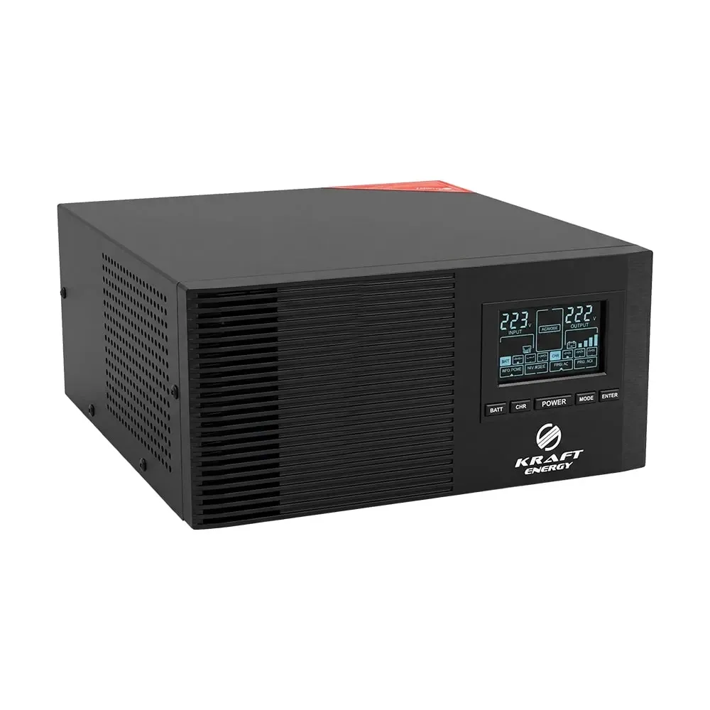 Інвертор Kraft KRF-AVR600VA/500W-12V з правильною синусоїдою під зовнішній акумулятор (42-00094) Киев - изображение 11