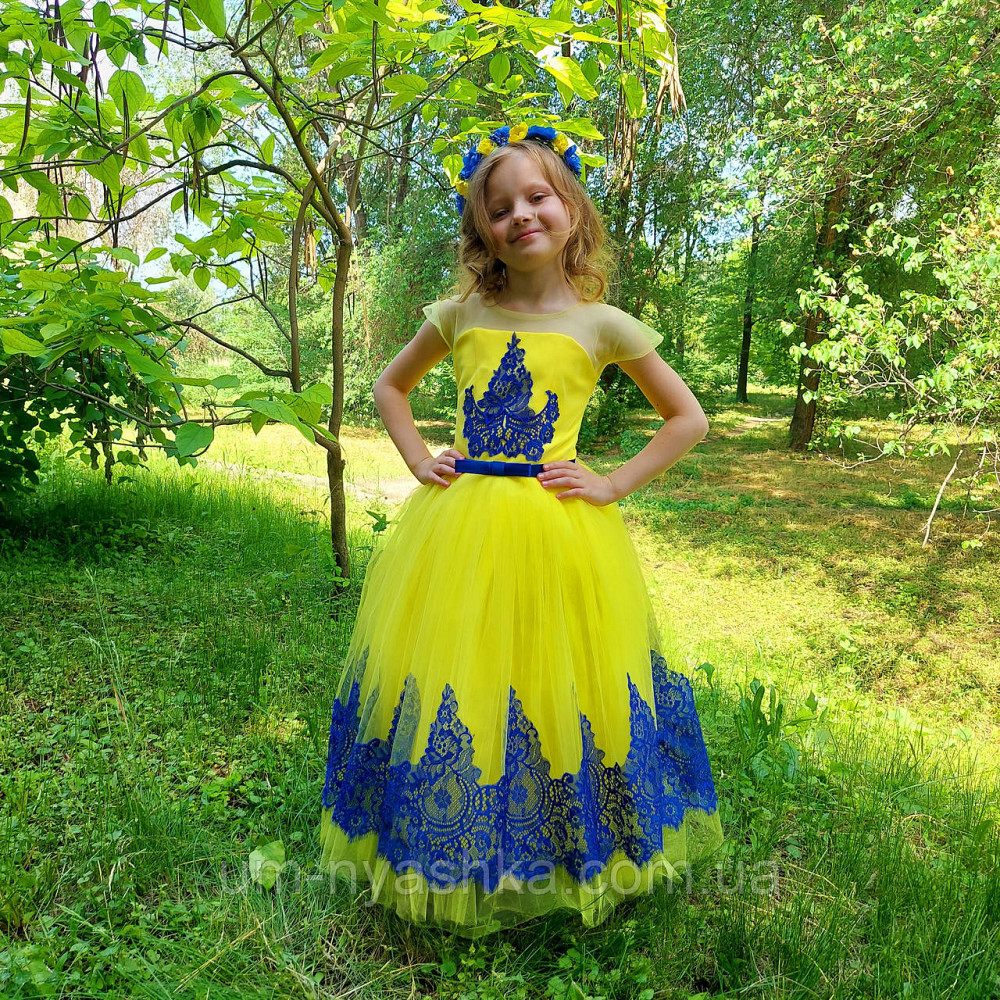 Жовта святкова сукня в патріотичних кольорах Кривой Рог - изображение 4