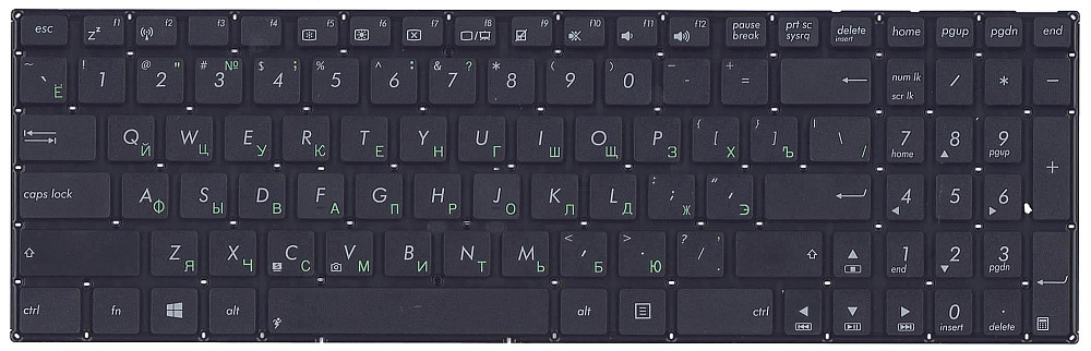 Клавиатура для ноутбука Asus (X551, X551CA) Black, (No Frame) RU Вінниця - фото 2
