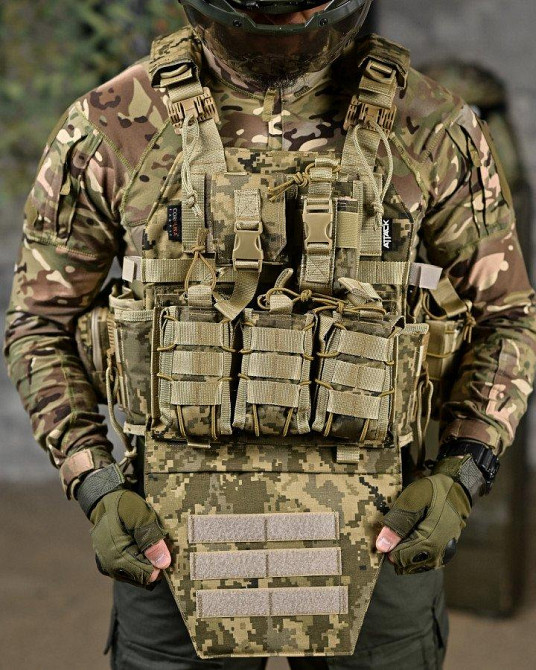 Якісна плитоноска Attack STATIX піксель ДЛ6478 Одеса - фото 5