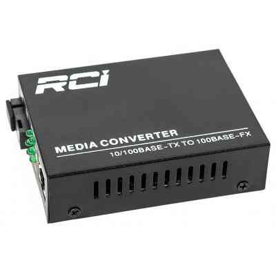 Медиаконвертер RCI 100M, 20km, SC, RJ45, Tx 1310nm, standart size metal case (RCI902W-FE-20-T) Винница