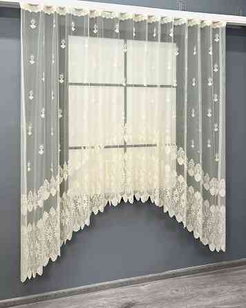 Кухонна арка VR-Textil № 000к жакард бежевий 300х185 см (51-257) Київ