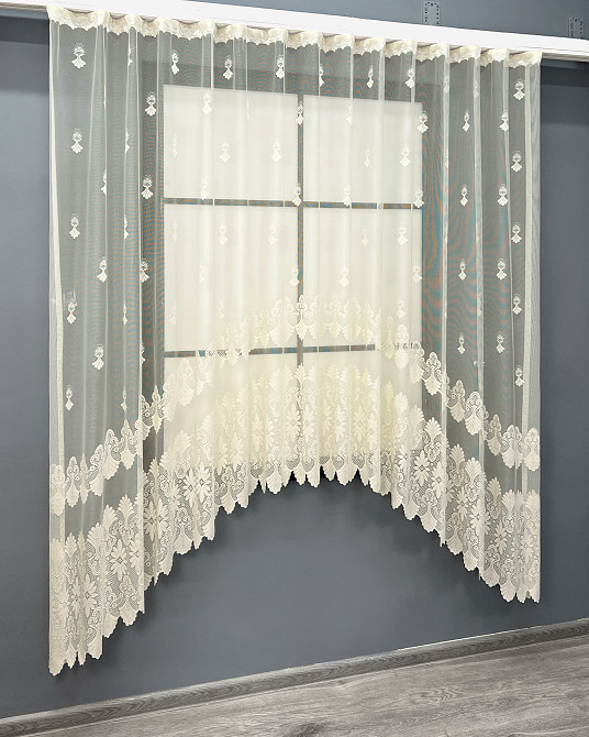 Кухонна арка VR-Textil № 000к жакард бежевий 300х185 см (51-257) Київ - фото 2