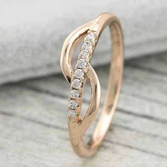 Кольцо с белым фианитом позолота РО 19размер Киев