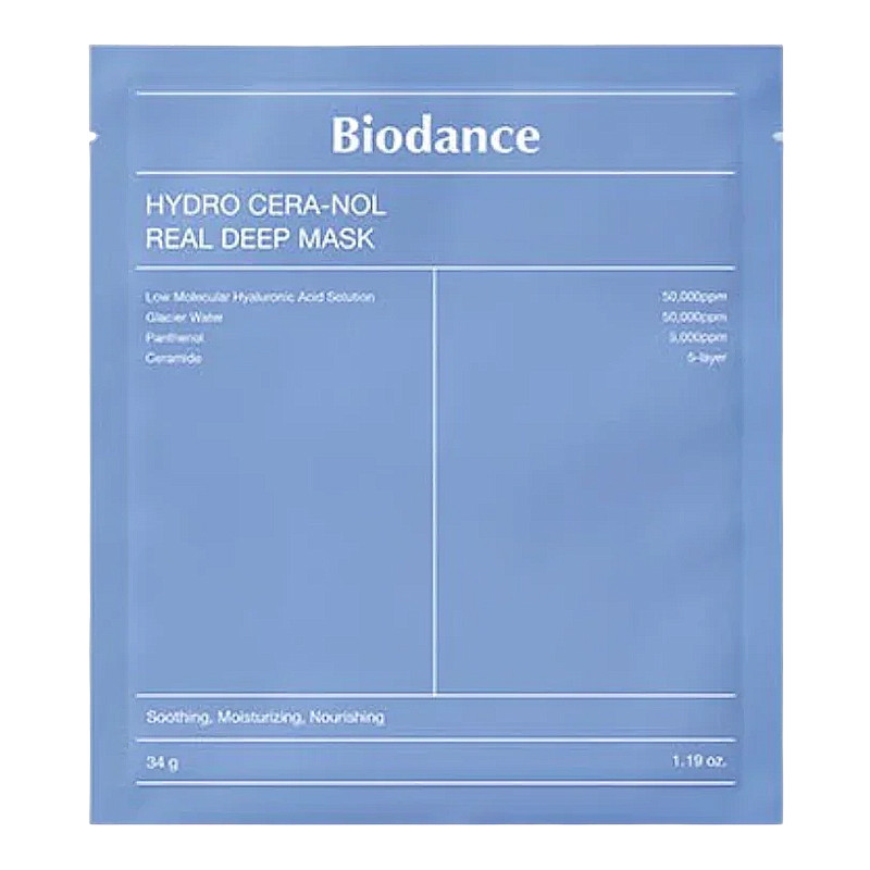 Маска гидрогелевая ночная с керамидами и пантенолом Hydro Cera-Nol Real Deep Sheet Mask Biodance 1 шт Киев - изображение 3
