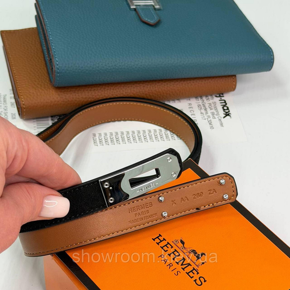 Черный замшевый женский брендовый ремень (280-2) Киев - изображение 2