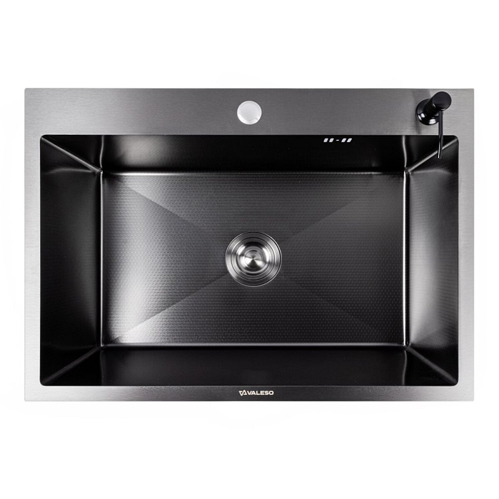 Мийка кухонна нержавіюча сталь PVD чорна для кухні VALESO 70*50 DECOR Handmade 3.0/0.8 Коломыя - изображение 6
