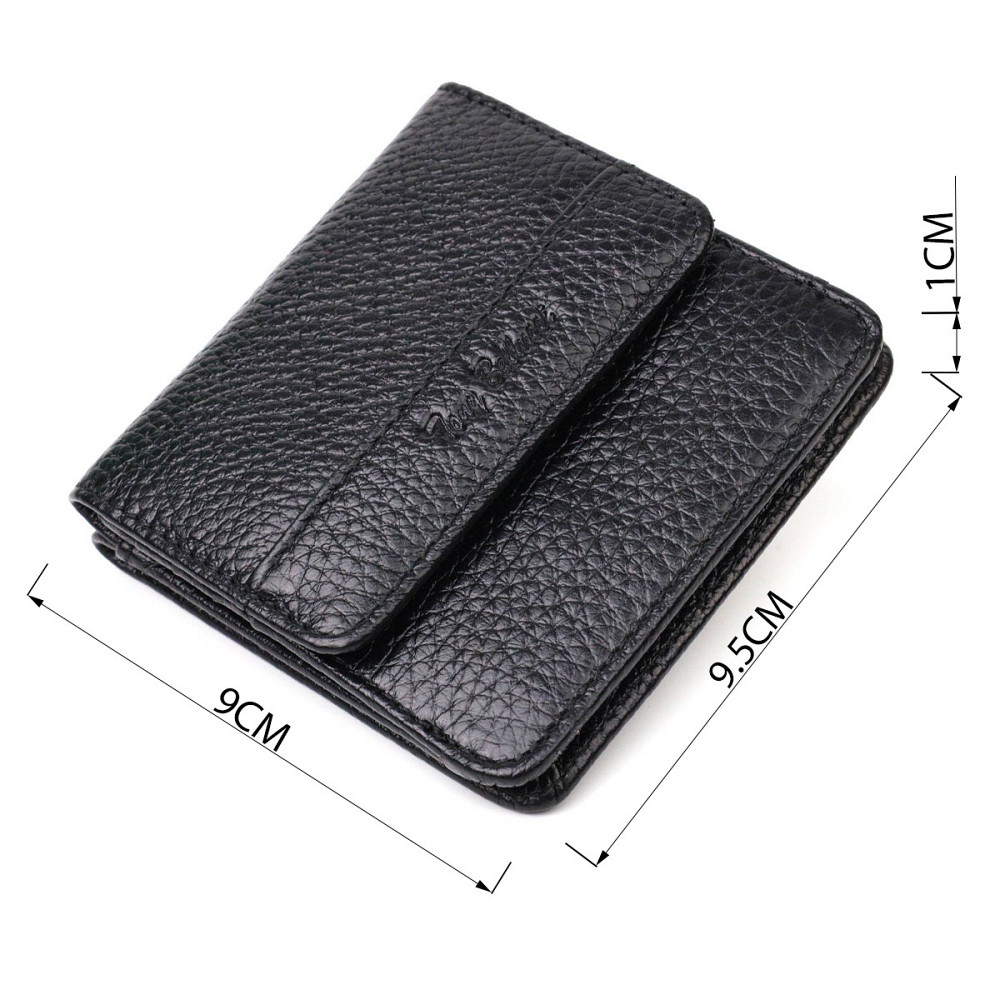 Мужской компактный кошелек из натуральной кожи Черный (Tony Bellucci) Киев - изображение 7