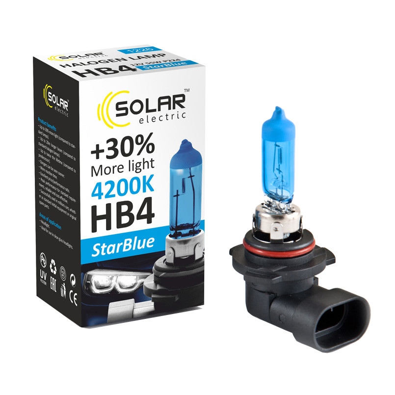 Галогенова лампа Solar HB4 12V 55W P22d StarBlue 4200K Львів - фото 1