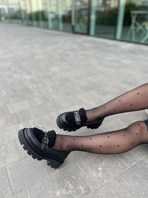 Arcoboletto Туфлі жіночі Arcoboletto чорні натуральна шкіра зима євро-хутро 36р.(5278) Коломия - фото 2