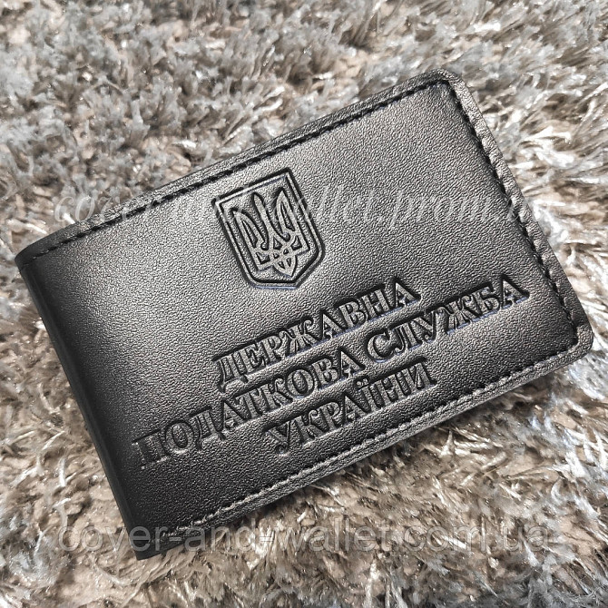 Обкладинка на три відділення Державна податкова служба України (чорна) Київ - фото 3
