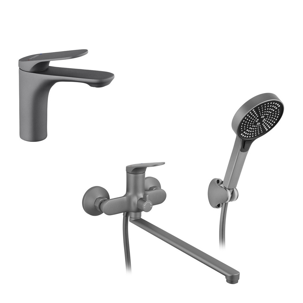 Набор смесителей Kroner Linz-GRN070 + смеситель Linz-GRN010 Киев - изображение 1