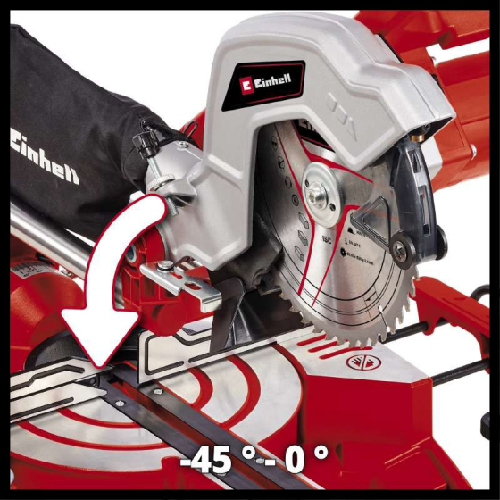 Мощная торцовочная пила с лазером Einhell TC-SM 254: 1900Вт, об.х.х.5000 об/мин Киев