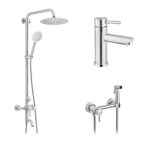 Набір 3 в 1 душова система Kroner Edelstahl Klassisch-ESG063 + змішувач Edelstahl Klassisch-ESG010 + Київ