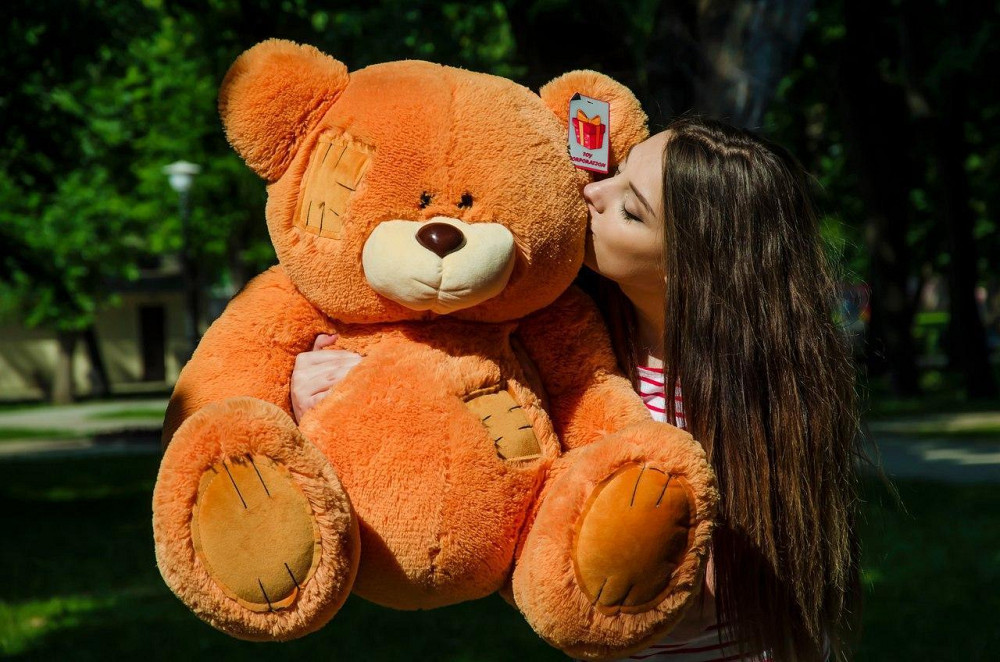 М'яка  іграшка подарунок на 8 березня плюшевий ведмедик,  плюшевий ведмедик Потап 90 см Карамельний Тернопіль - фото 4