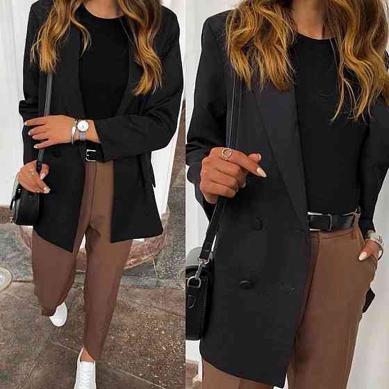 Жіночі базові штани завужені донизу костюмний тіар Шоколад, 46/48 Одеса