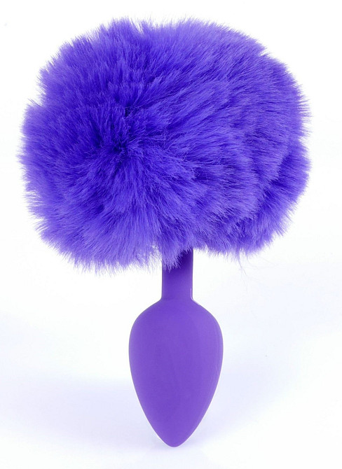 Анальна пробка (розмір S) з хвостом Boss Series - Silicon PLUG Bunny Tail Purple, BS6400101 Sex Aura Київ - фото 5