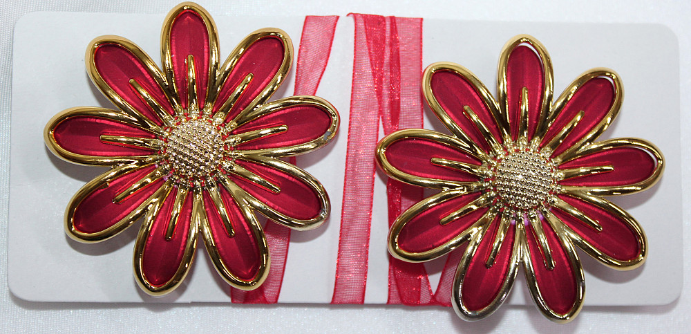 Магніти для штор і гардин (158м) Грейс набір 2 шт Червоний з золотистим (81-069) Київ - фото 5