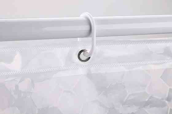 Шторка для ванной комнаты Bathlux 180 x 180 см с водоотталкивающим покрытием, с геометрическим узором Каменец-Подольский