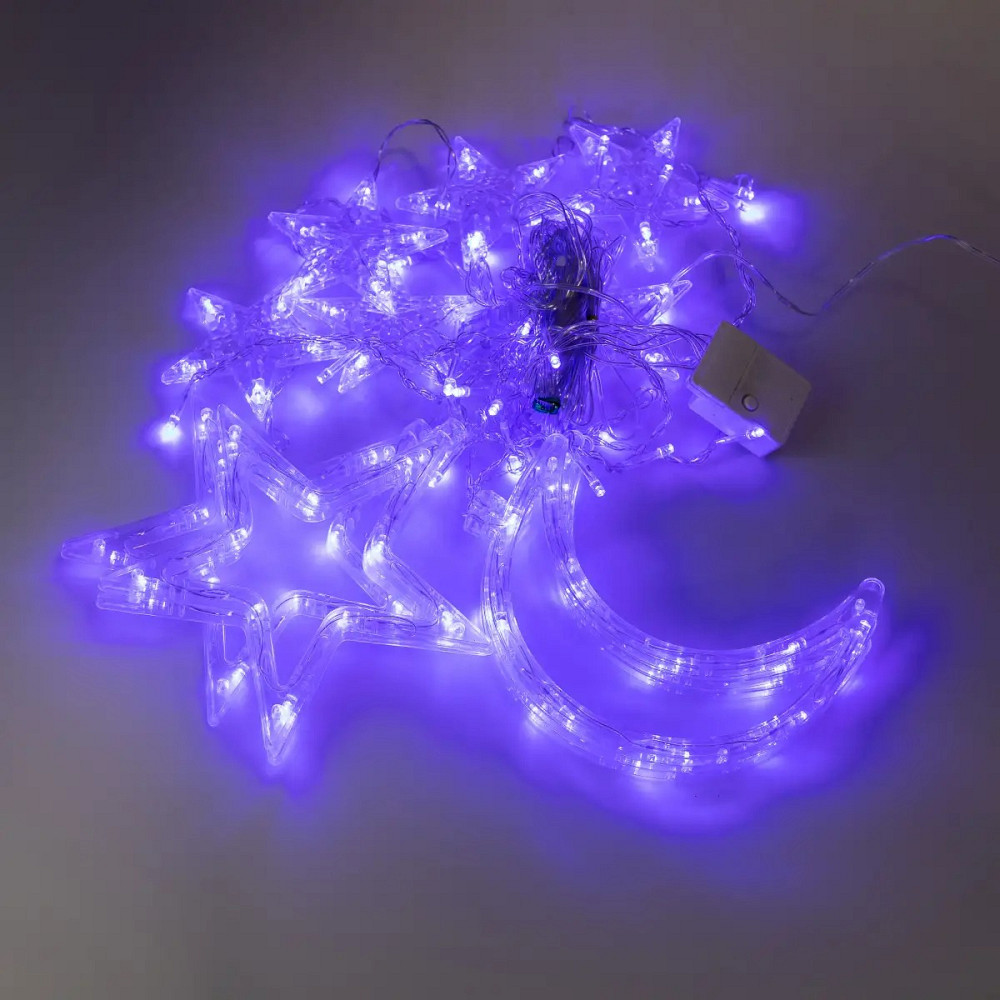 Garlando Електрична гірлянда Зірка штора 3 метри на вікно для фотозон синя WYF11BL Київ - фото 4