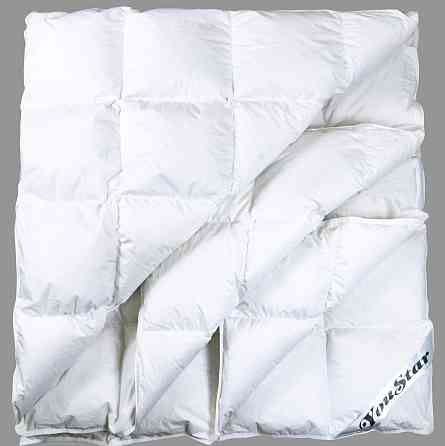Ексклюзивна пухова Євро ковдра преміум якості YouStar 100% гусячий пух, Сатин, розмір 200х220 см (Білий) Суми