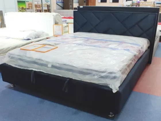 Ліжко BNB Двоспальне Dracar Comfort 140 х 200 см Allure З підйомним механізмом та нішою для білизни Синій Київ