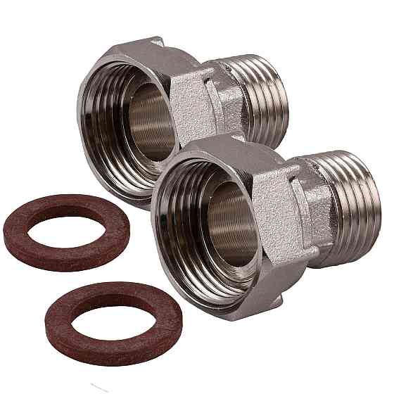 Комплект штуцерів 3/4″х1/2″ВЗ нікельований NU433B OPTIMUM (000030898) Київ