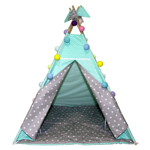 Вігвам Хатка комплект Зірок зі  стьобаним килимком Київ - фото 1