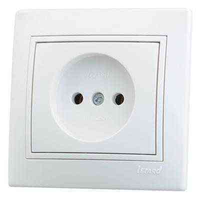 MIRA Розетка без заземления белый с белой вставкой Lezard Харьков