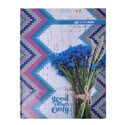 Канцелярская книга Buromax А4 ROMANTIC, 96 листов, клетка, синяя (BM.2400-302) Винница