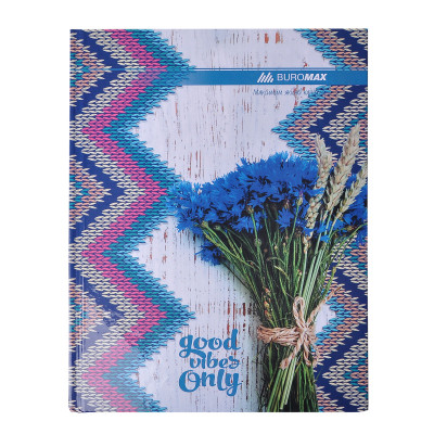 Канцелярская книга Buromax А4 ROMANTIC, 96 листов, клетка, синяя (BM.2400-302) Винница - изображение 1