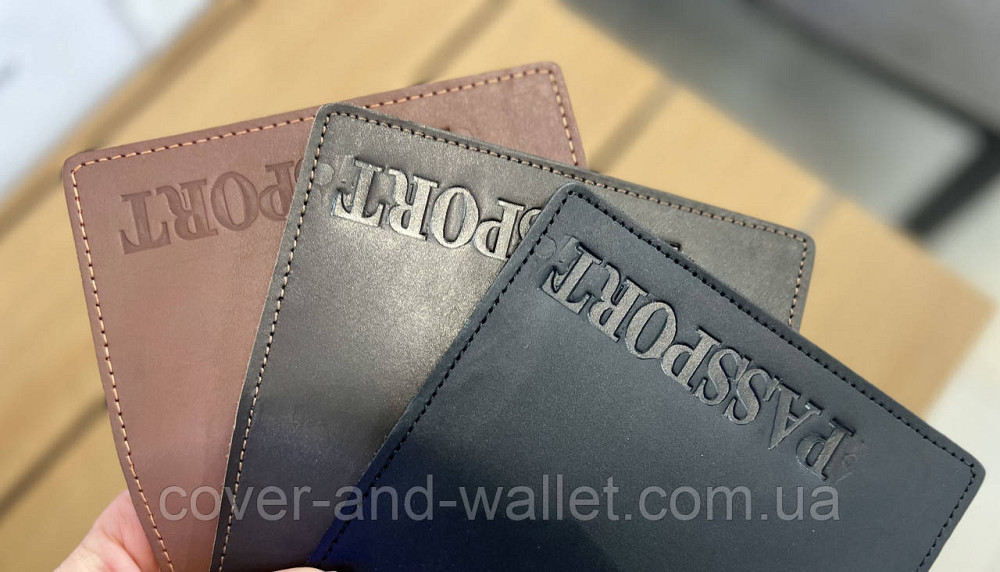 Шкіряна обкладинка на паспорт шоколадного кольору ST Leather Київ - фото 13