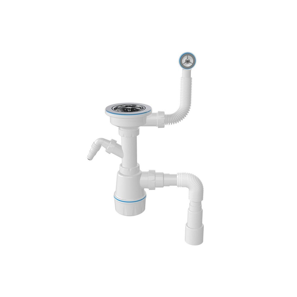 Сифон для мойки гранит с круглым переливом (000021137) Киев - изображение 2