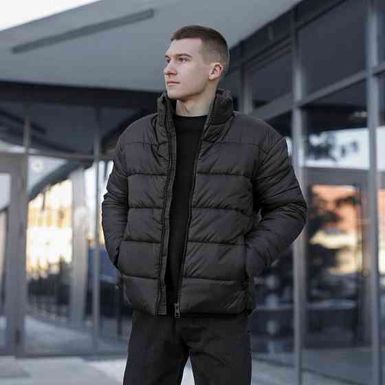 Чоловіча зимова куртка чорна Pobedov Bubble Gum Київ