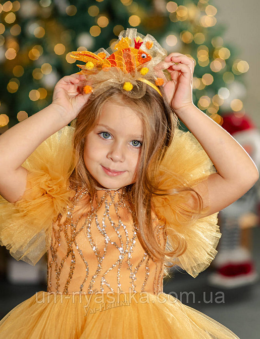 Золота сукня Дитяча святкова сукня костюм Зірочка Золота рибка Сонечко Кривий Ріг - фото 9