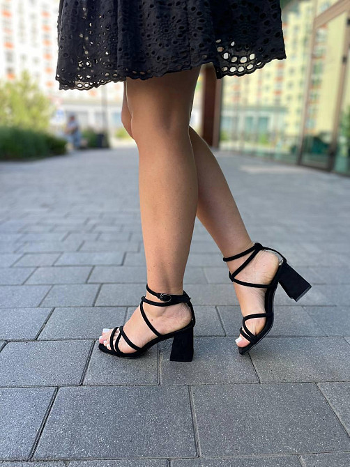 Meideli Босоніжки жіночі MEIDELI H008H-1 чорні (літо, еко-замша) (5809) Коломыя - изображение 7